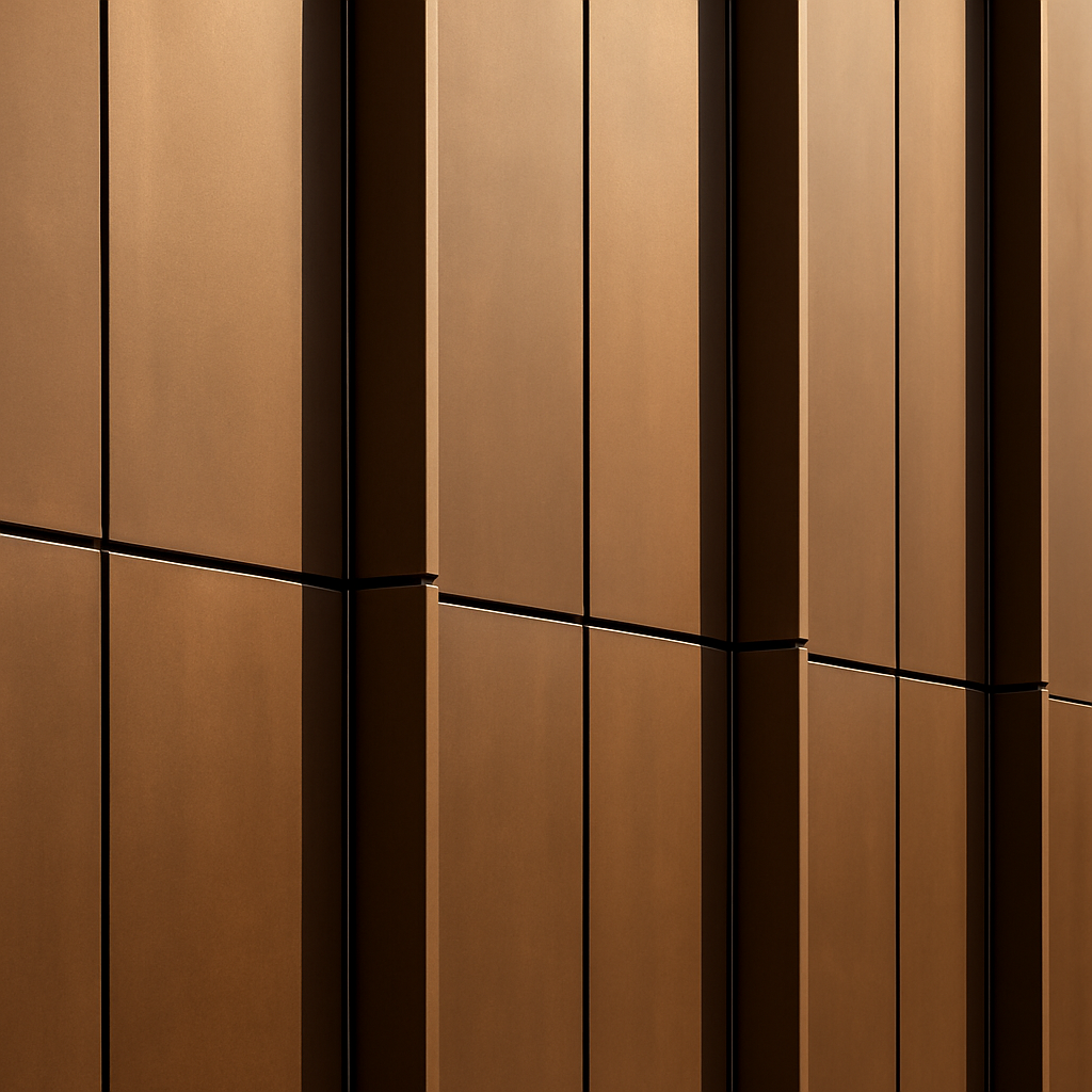 Facciata ventilata in alluminio bronzo